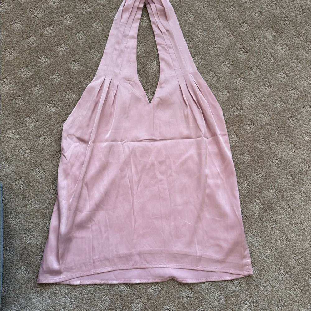 superdown Pink Halter Tank Top